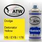 Preview: Dodge, Detonator Yellow, YB / EYB / 178: 400ml Sprühdose, von ATW Autoteile West.